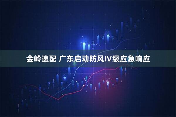金岭速配 广东启动防风Ⅳ级应急响应