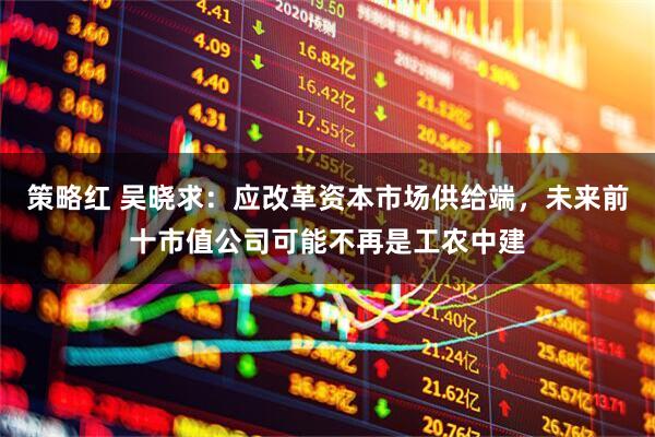 策略红 吴晓求：应改革资本市场供给端，未来前十市值公司可能不再是工农中建