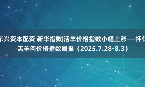 东兴资本配资 新华指数|活羊价格指数小幅上涨——怀仁羔羊肉价格指数周报（2025.7.28-8.3）
