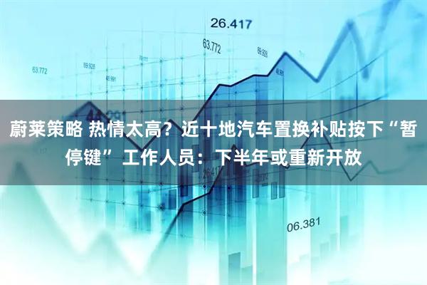 蔚莱策略 热情太高?近十地汽车置换补贴按下“暂停键” 工作人员:下半年或重新开放